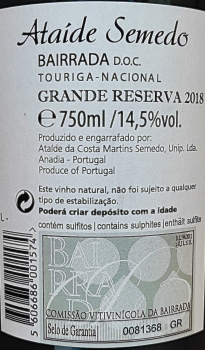 Preview: Ataide Semedo Gran Reserva 2018 Touriga Nacional, DOC Bairrada, Rotwein, trocken